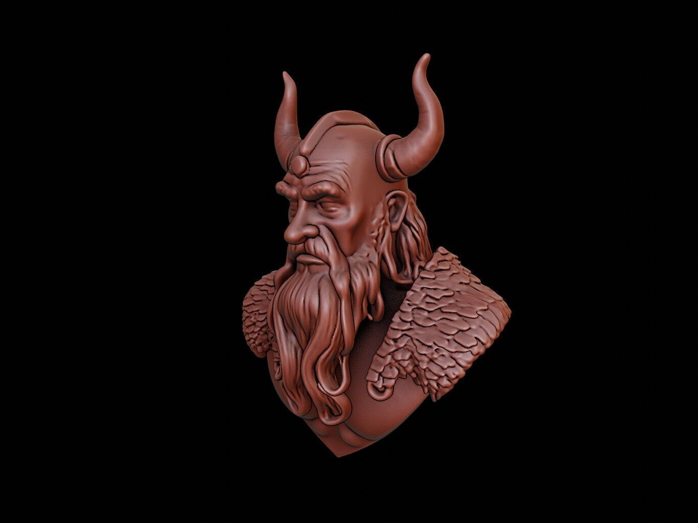 Viking Bust 3D print model_2