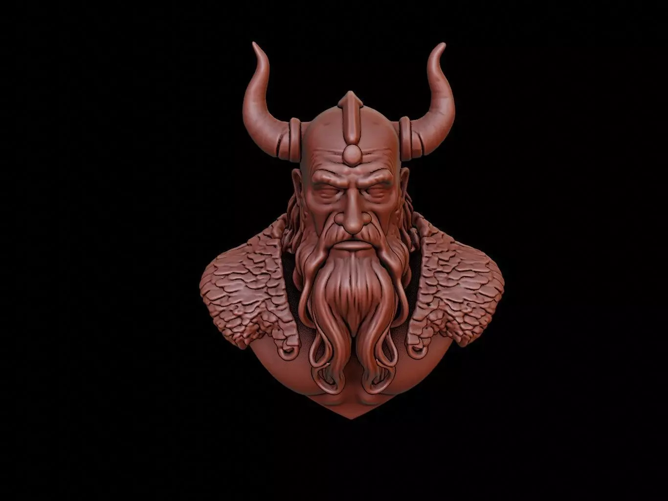 Viking Bust 3D print model_0