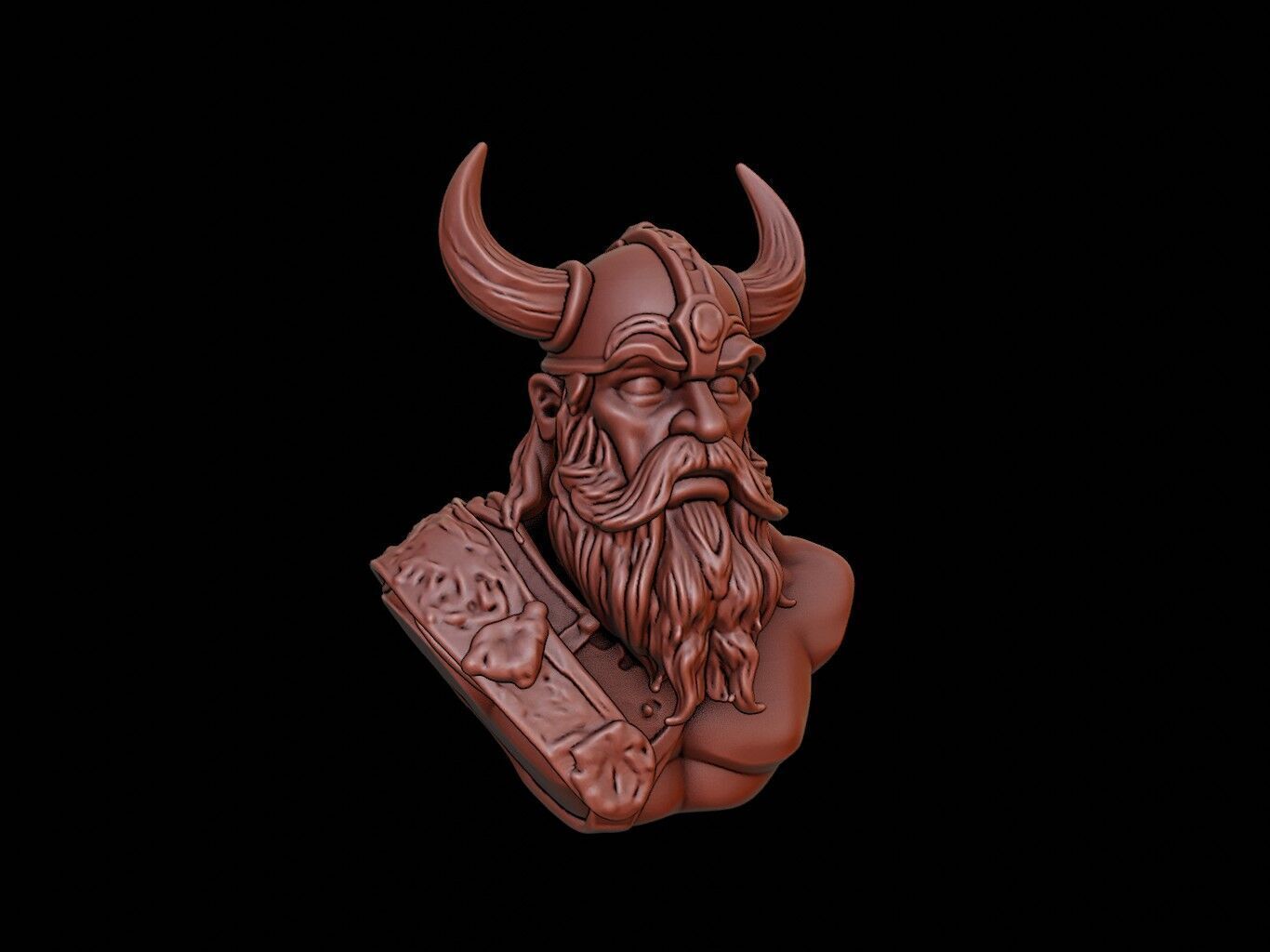 Viking Bust 3D print model_1