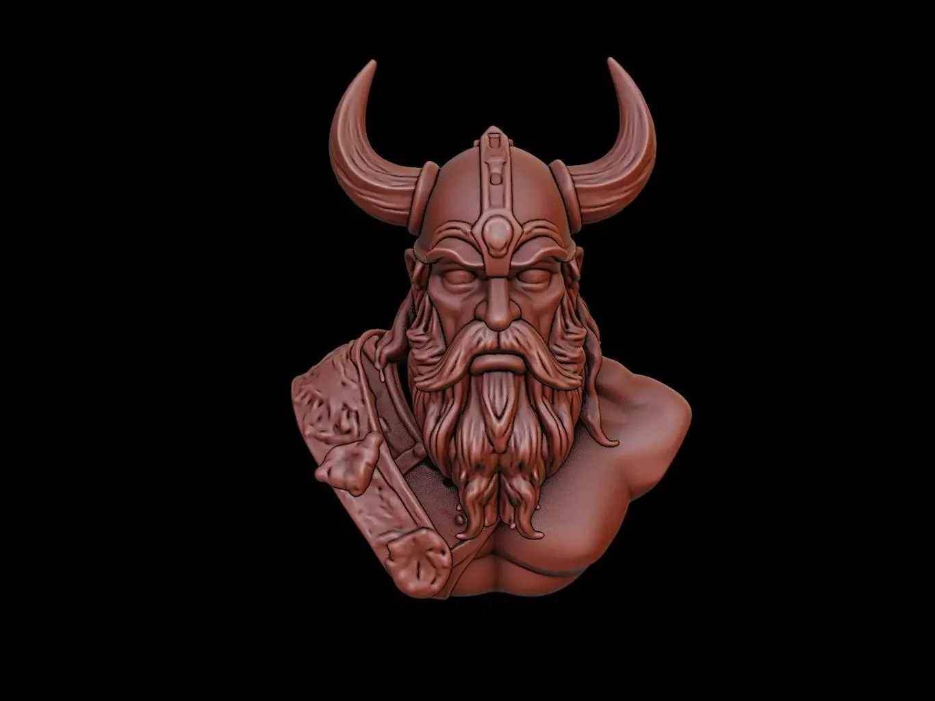 Viking Bust 3D print model_0