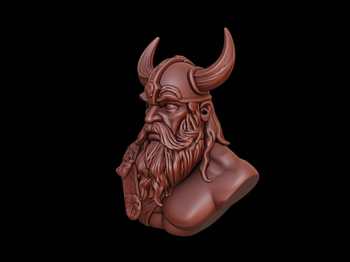 Viking Bust 3D print model_2