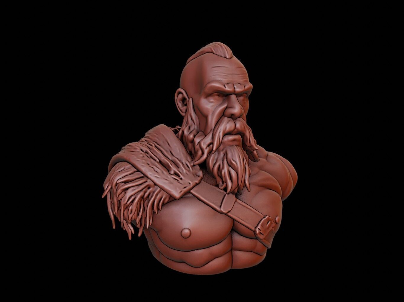 Viking Berserker Bust 3D print model_1