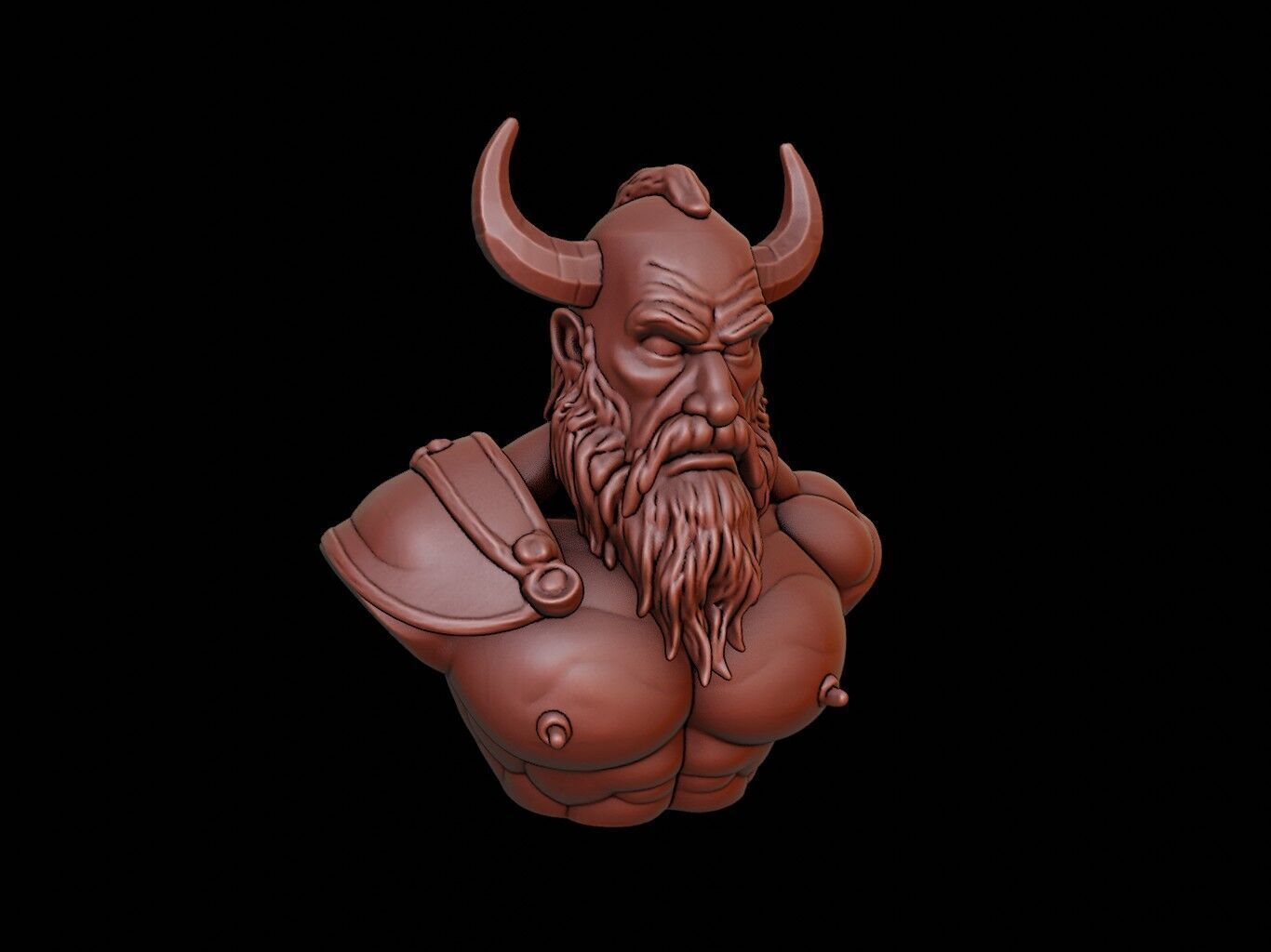 Viking Berserker Bust 3D print model_1