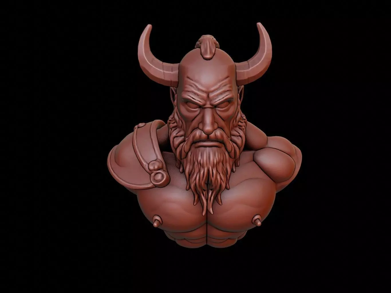Viking Berserker Bust 3D print model_0