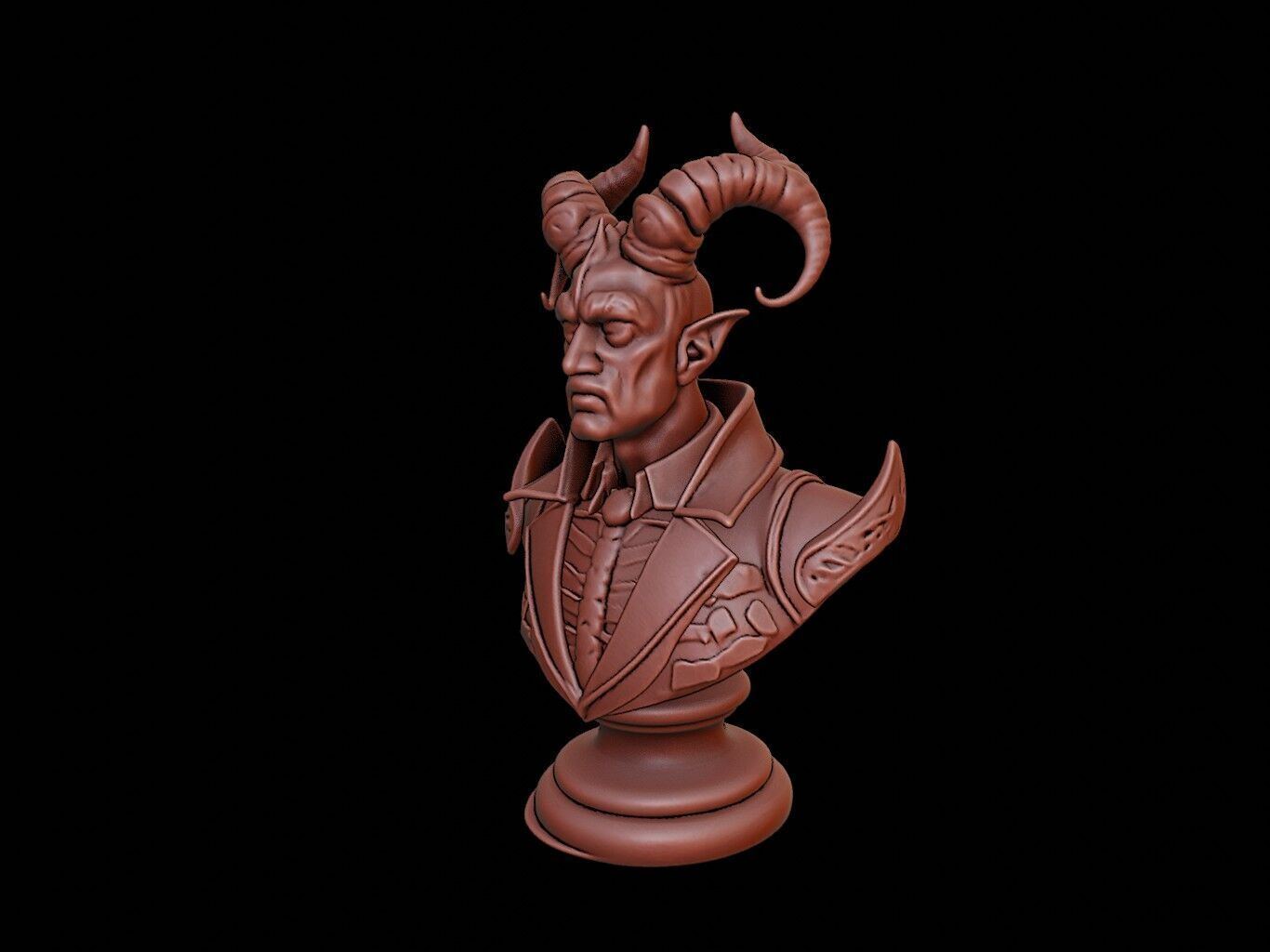 Warlock Bust 3D print model_2