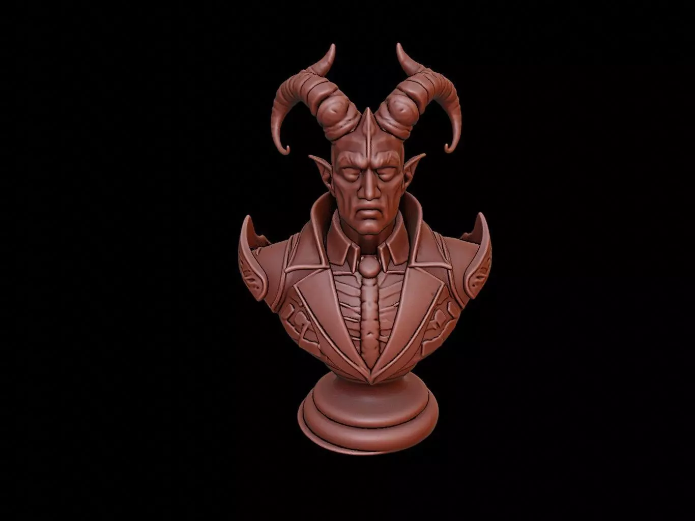 Warlock Bust 3D print model_0