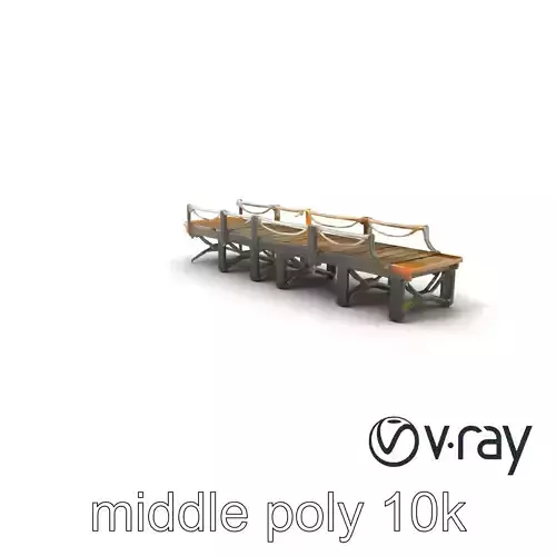 Weathered Bridge Infrastructure model pack Low-poly 3D model