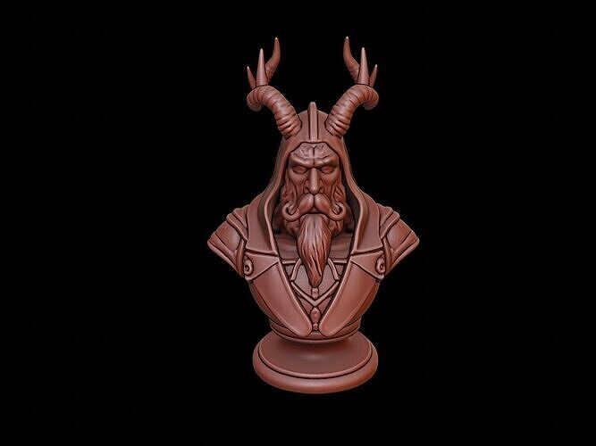 Warlock Bust 3D print model