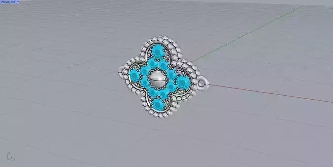 Van Cleef Bracelet Diamond motif 3D print model