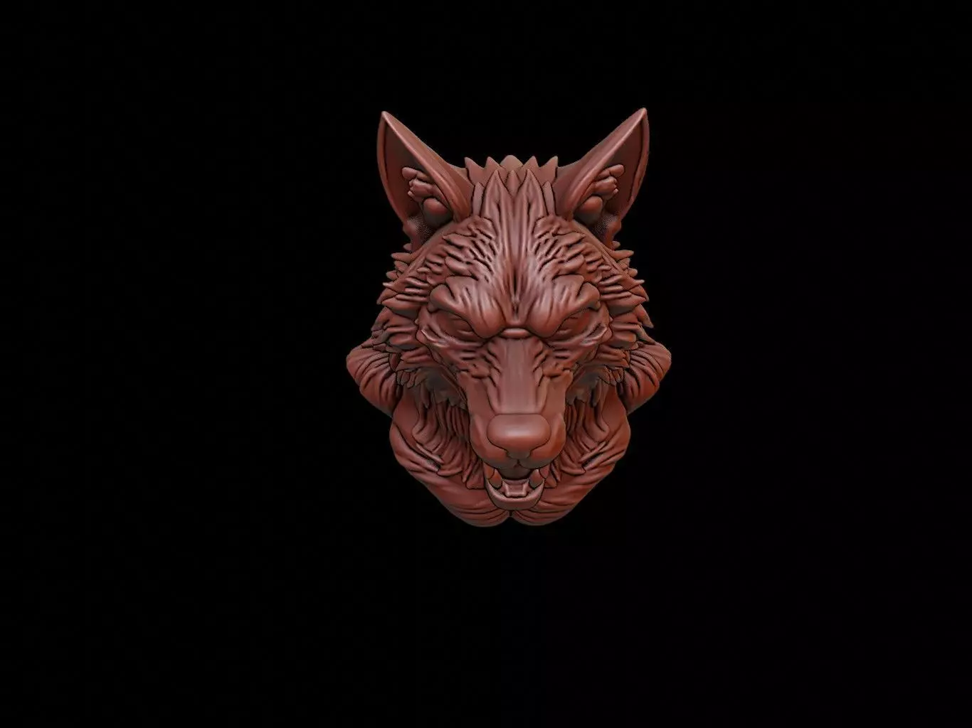 Werewolf Bust 3D print model_0