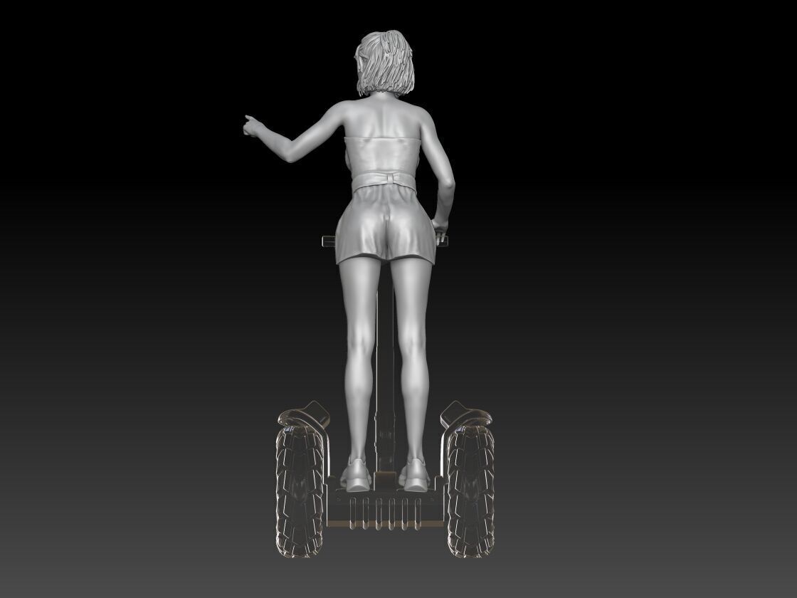 Tourists on Segway girl 2 3D print model_2