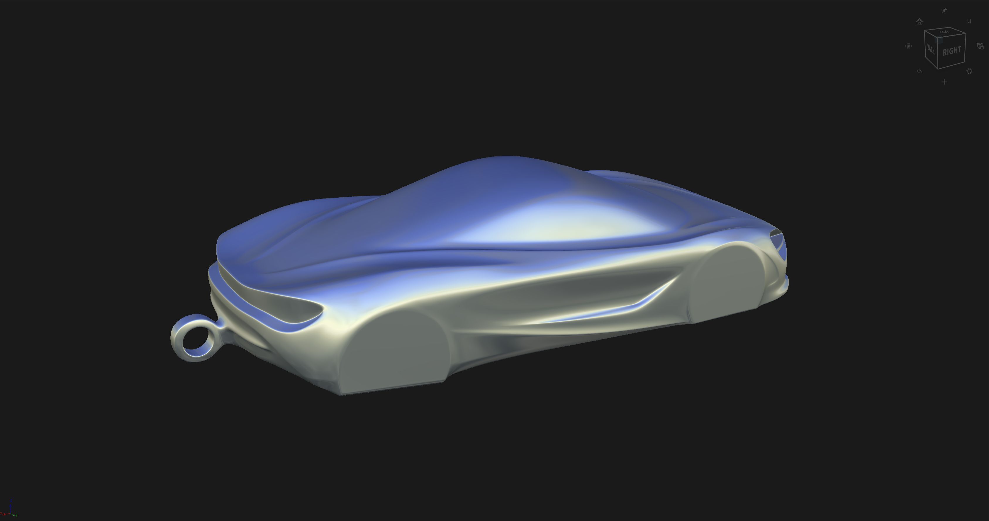 McLaren 720s Speedform Automotive Sculpture Keychain 3D print model_14