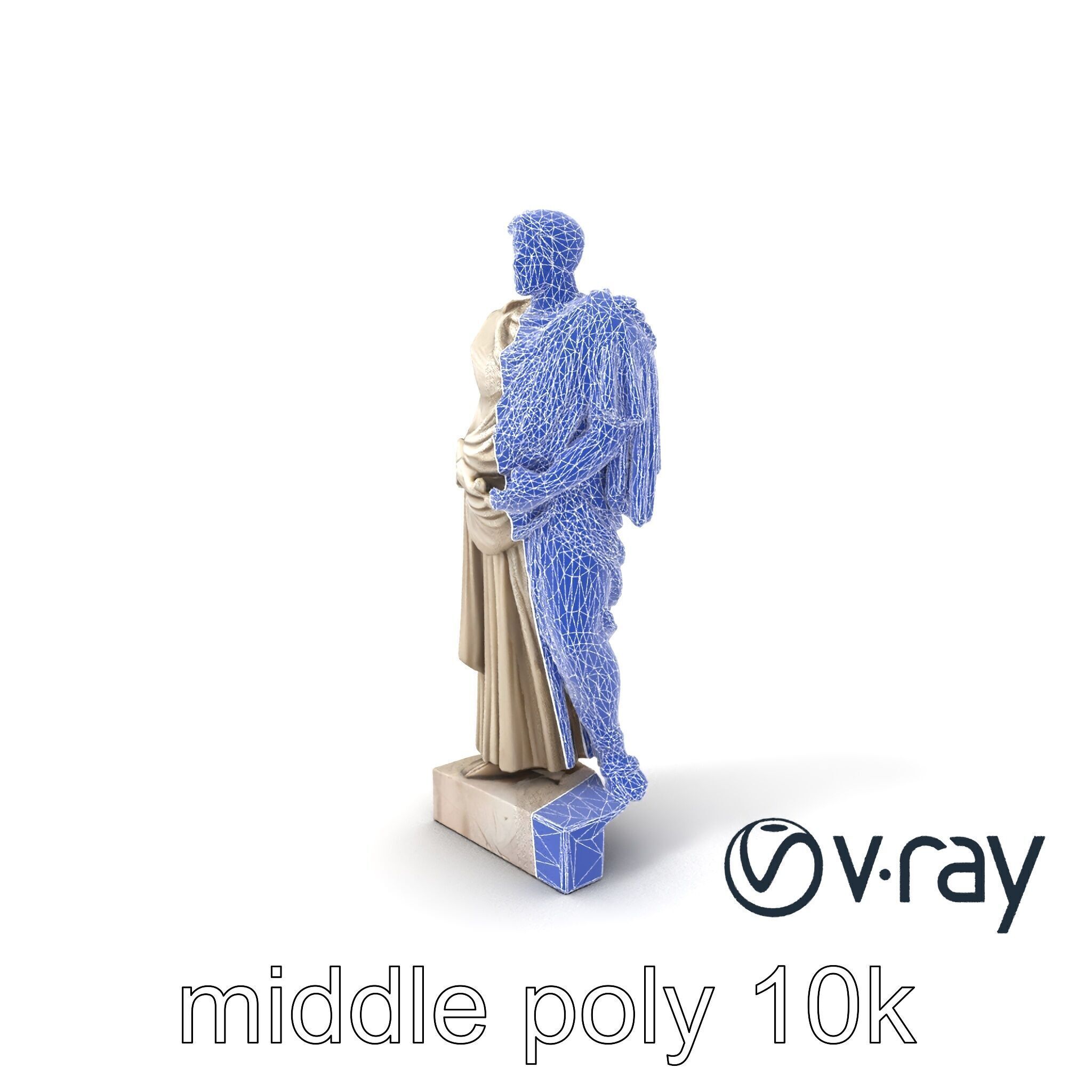 Charioteer of Delphi Statue model pack Low-poly 3D model_6