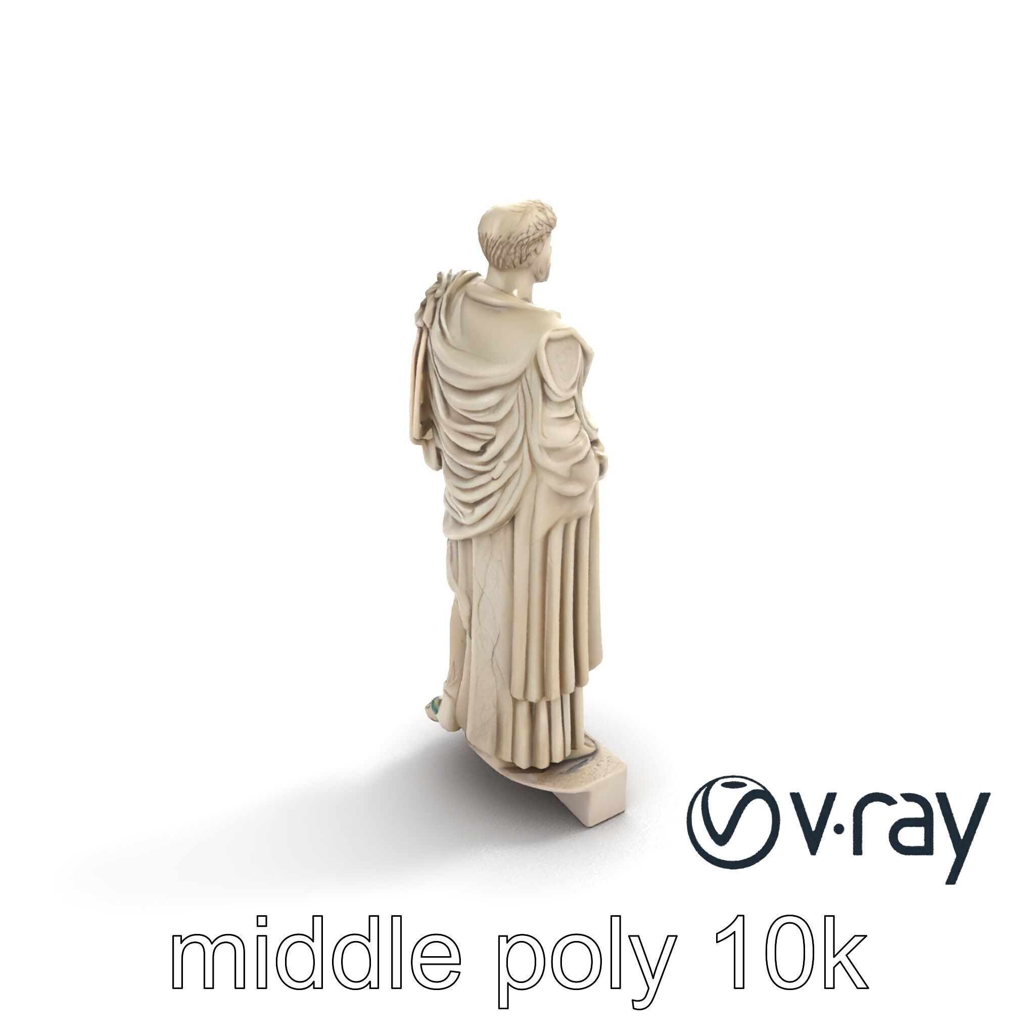 Charioteer of Delphi Statue model pack Low-poly 3D model_8