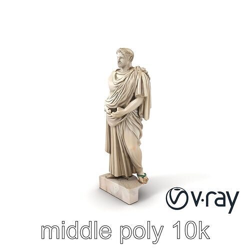 Charioteer of Delphi Statue model pack Low-poly 3D model