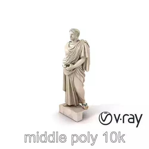 Charioteer of Delphi Statue model pack Low-poly 3D model