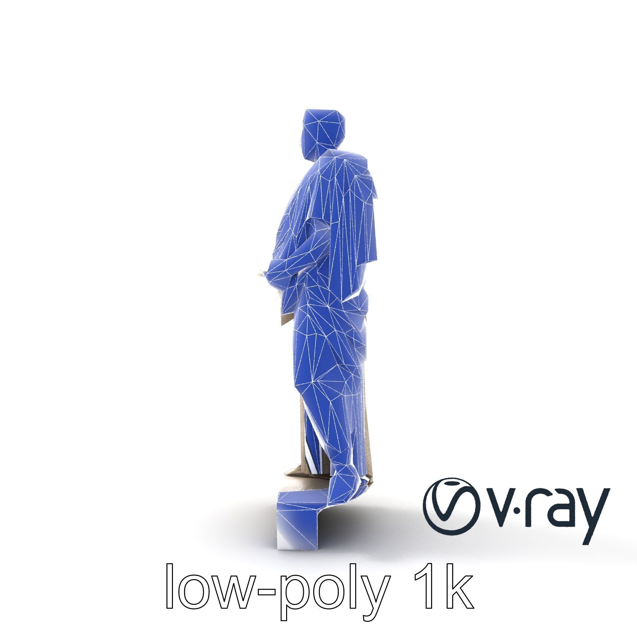 Charioteer of Delphi Statue model pack Low-poly 3D model_25