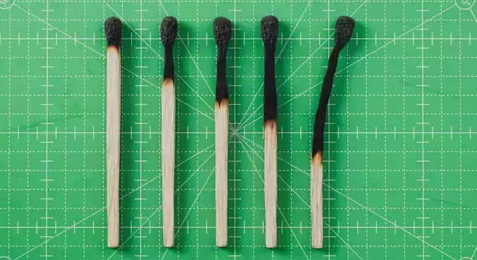 Burned Safety Matches Realistic 3D Model 3D model