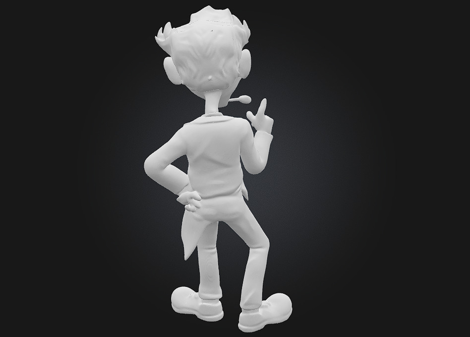 Joker 3D Printable Stylized Caricature 3D print model_4