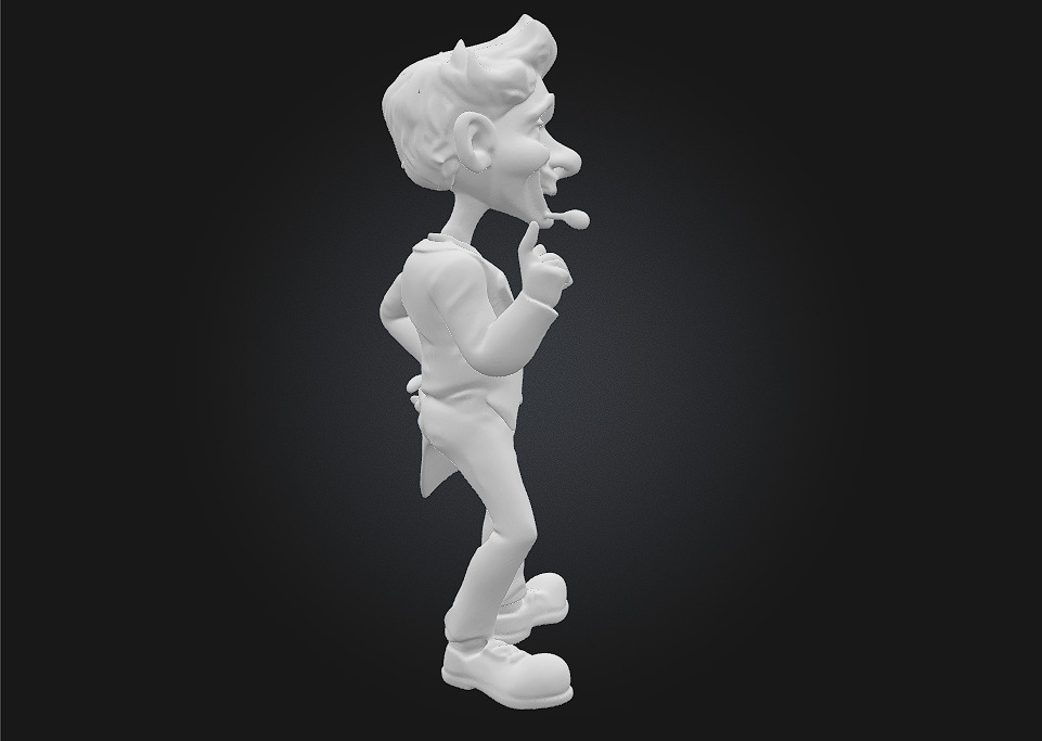 Joker 3D Printable Stylized Caricature 3D print model_7
