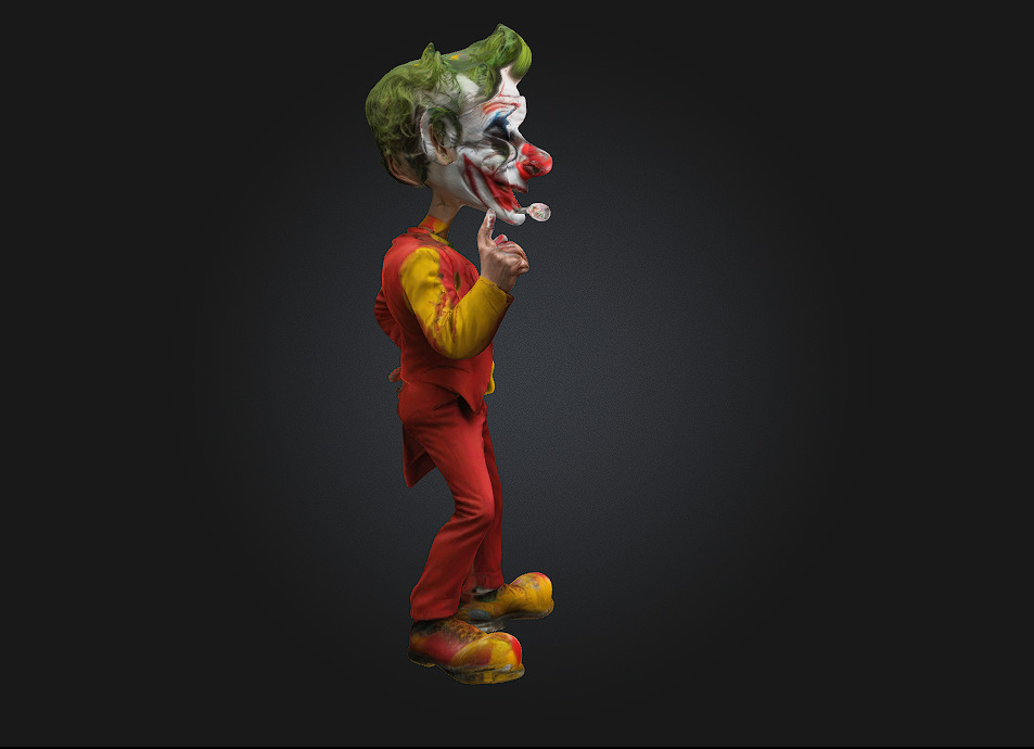 Joker 3D Printable Stylized Caricature 3D print model_2