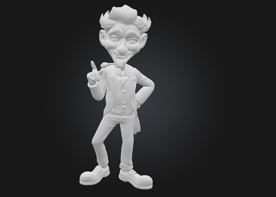 Joker 3D Printable Stylized Caricature 3D print model_3