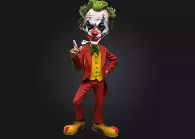  Joker 3D Printable Stylized Caricature 3D print model