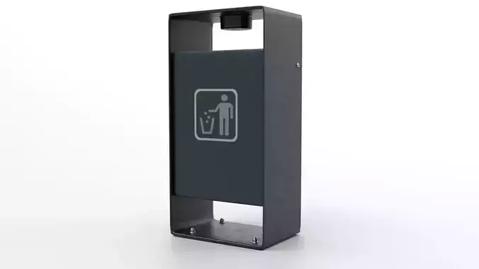 Metal Street Trash Bin 4K PBR Game Ready UV Unwrapped vol 03