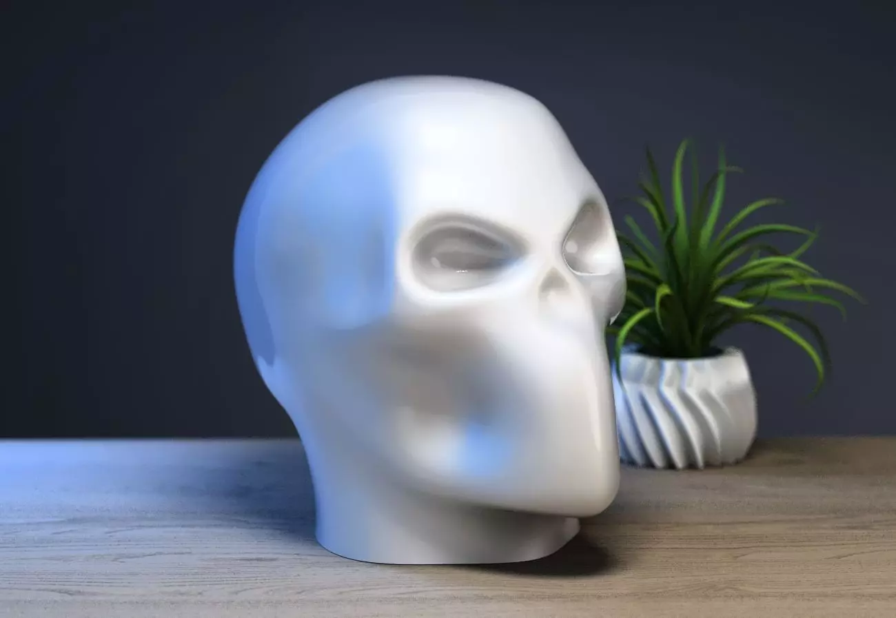 Skull minimal Headphone Stand 3D print model