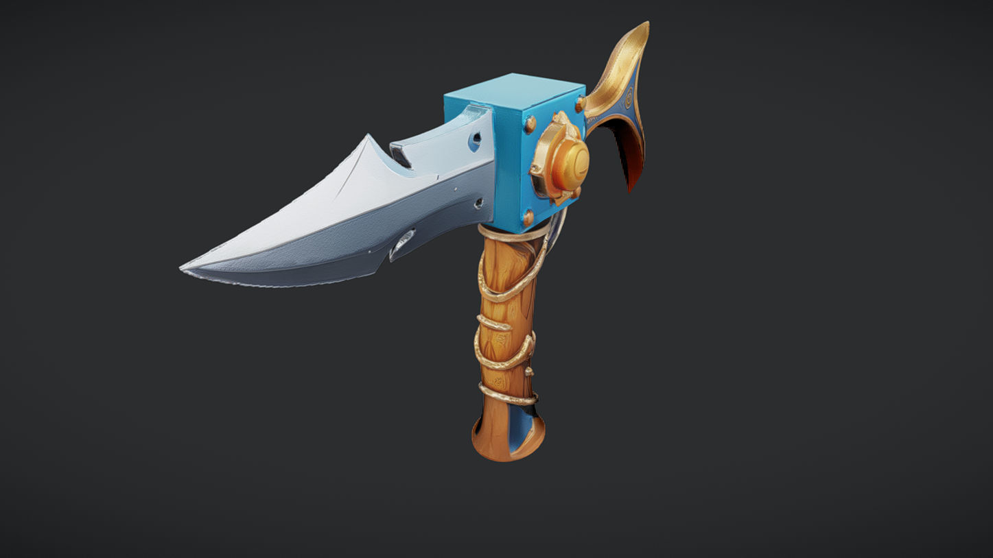 fantasy-themed decorative dagger 3D model_1