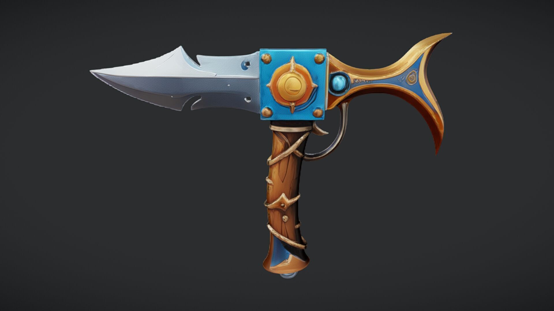 fantasy-themed decorative dagger 3D model_6
