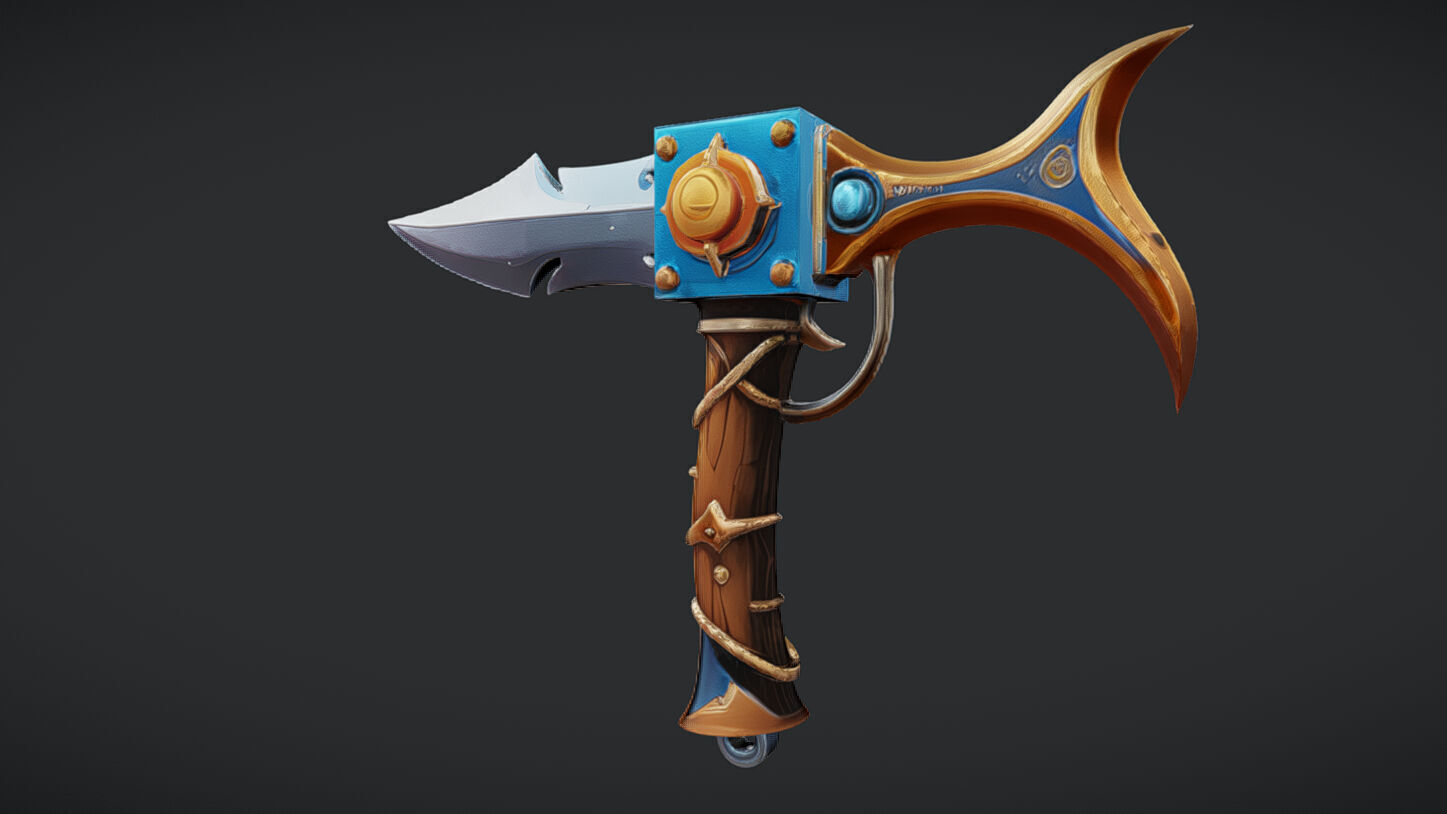 fantasy-themed decorative dagger 3D model_2