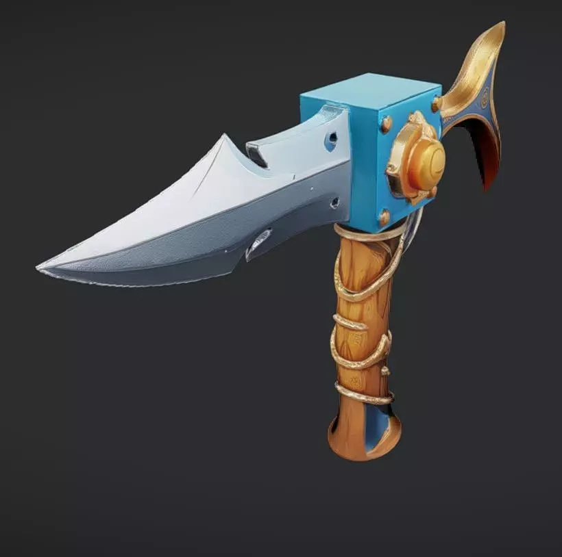 fantasy-themed decorative dagger 3D model_0