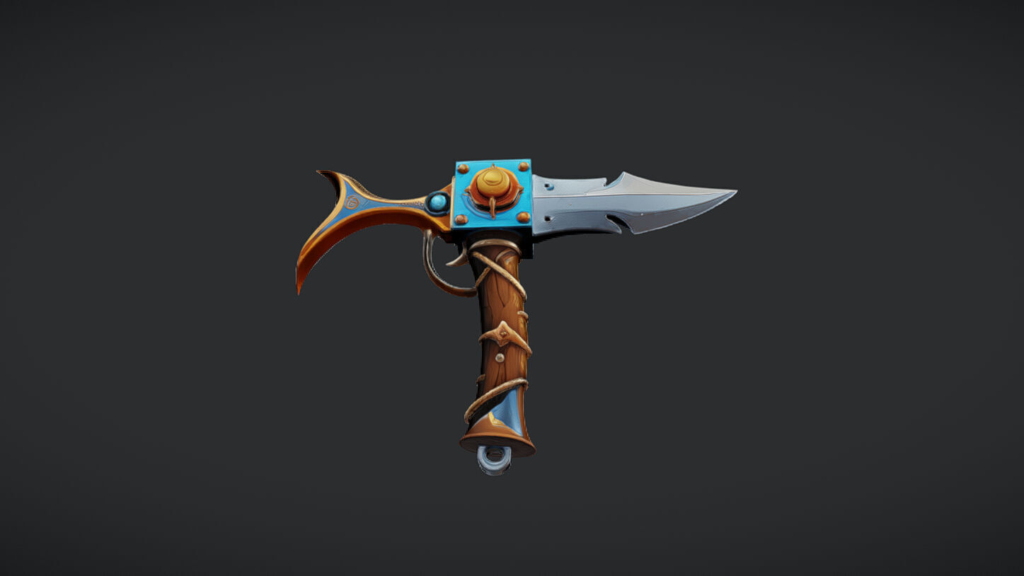fantasy-themed decorative dagger 3D model_4