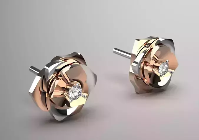 rose jewelry diamond earring je0076