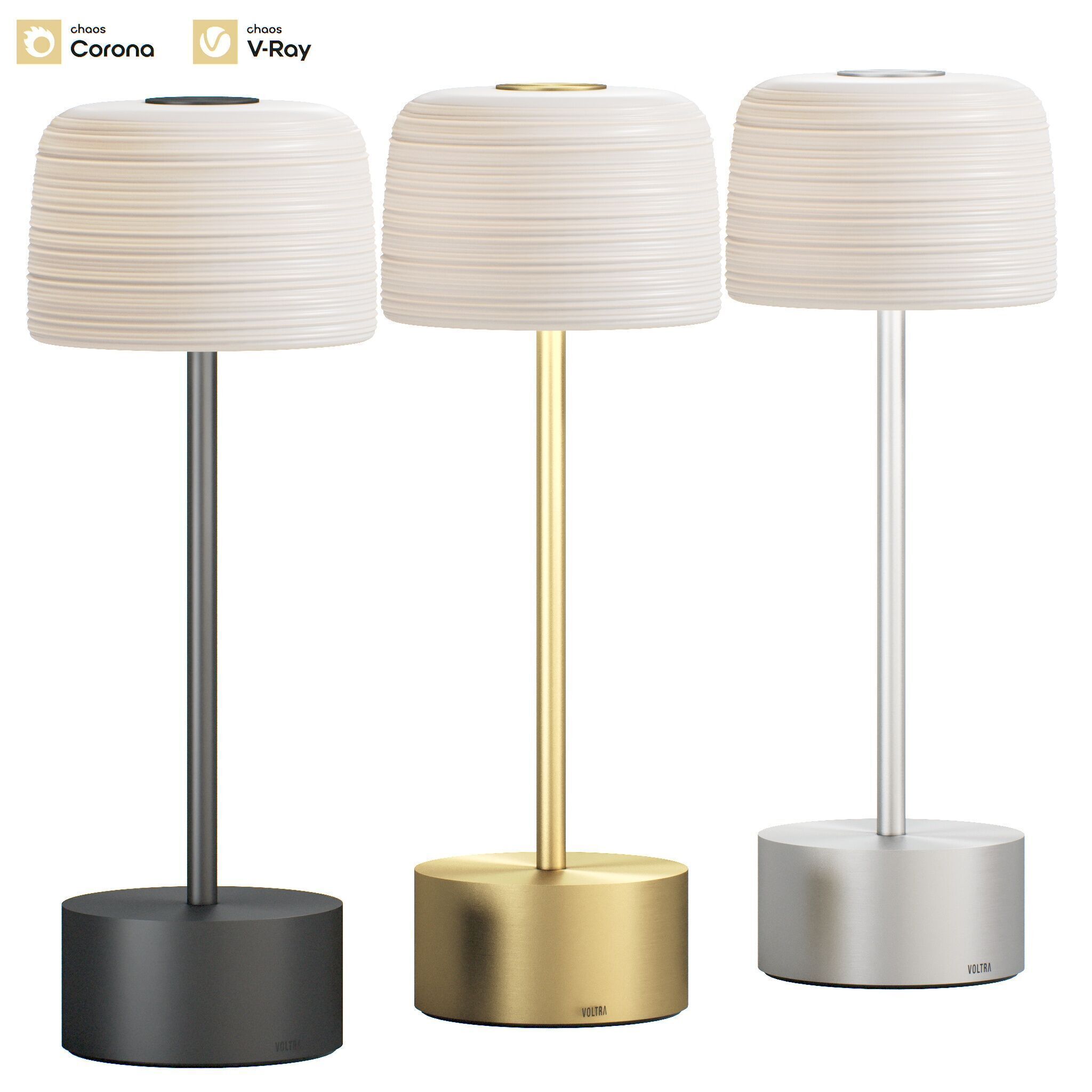 Table Lamp Voltra Hemisphere Set 3D model_2