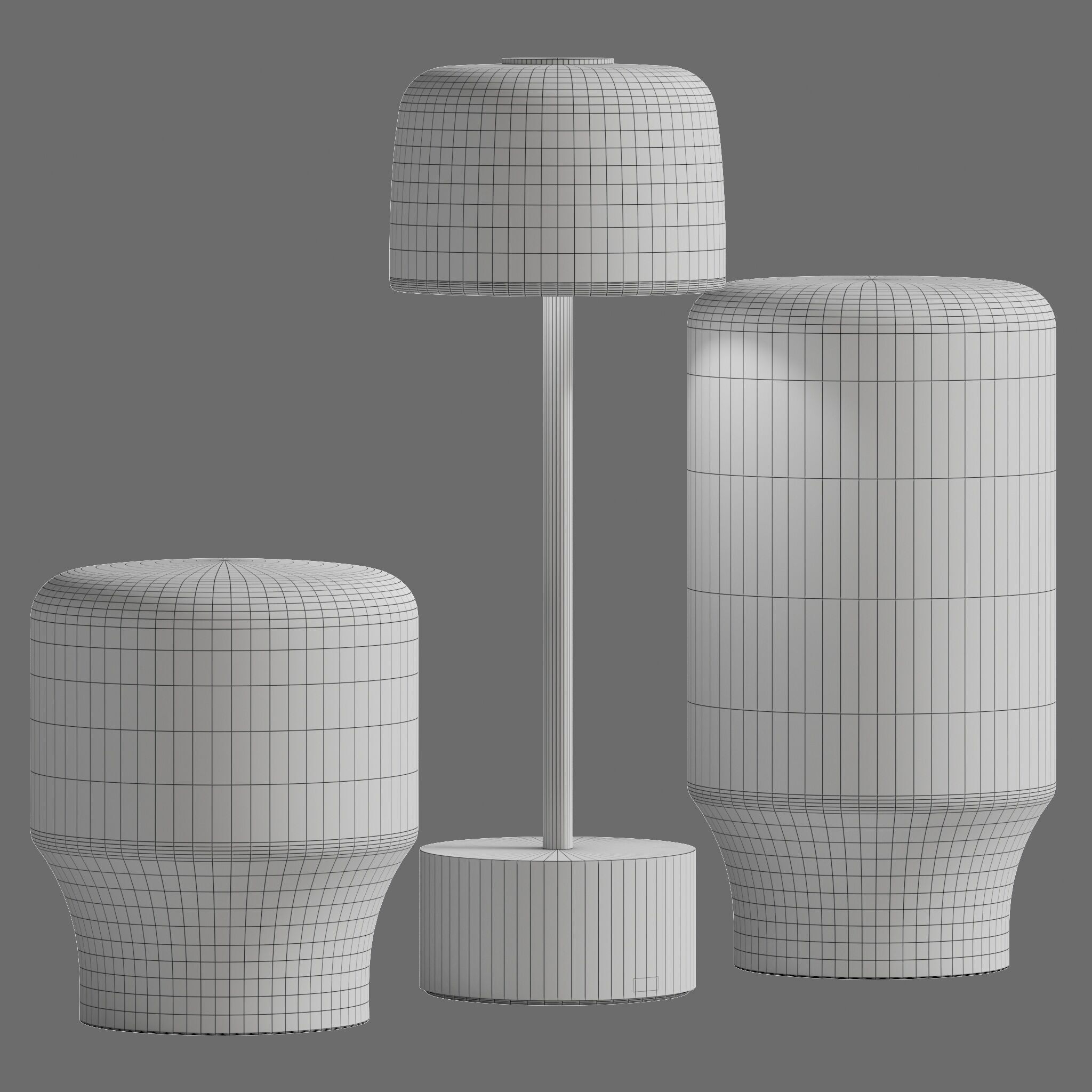 Table Lamp Voltra Hemisphere Set 3D model_1
