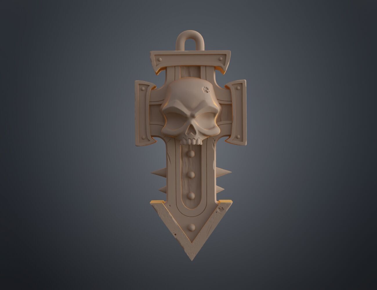 Space Marine Purity Trophy Cross Free 3D print model_4