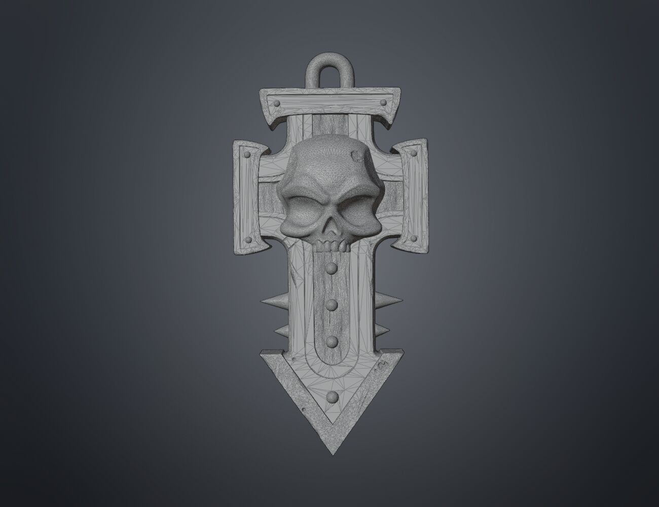 Space Marine Purity Trophy Cross Free 3D print model_7