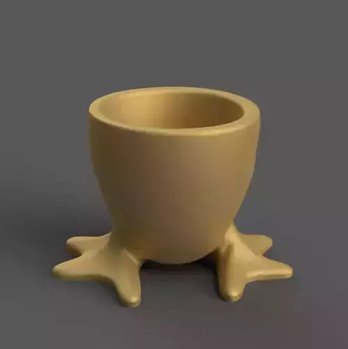 Cute Chicken Feet planter pen holder or egg cup