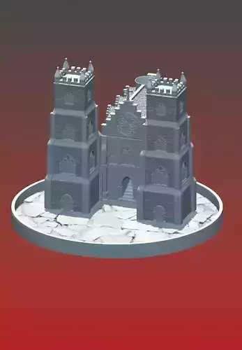 Attachable Cathedral Dice Tower and Tray
