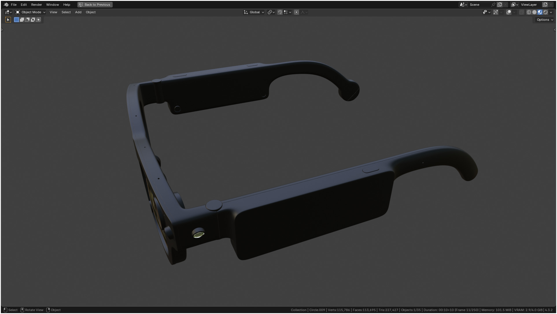 Aria Gen 2 Smart Glasses 3D model_40