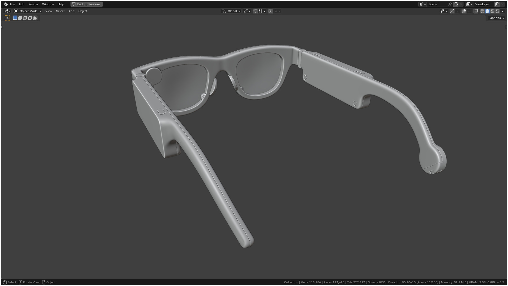 Aria Gen 2 Smart Glasses 3D model_10