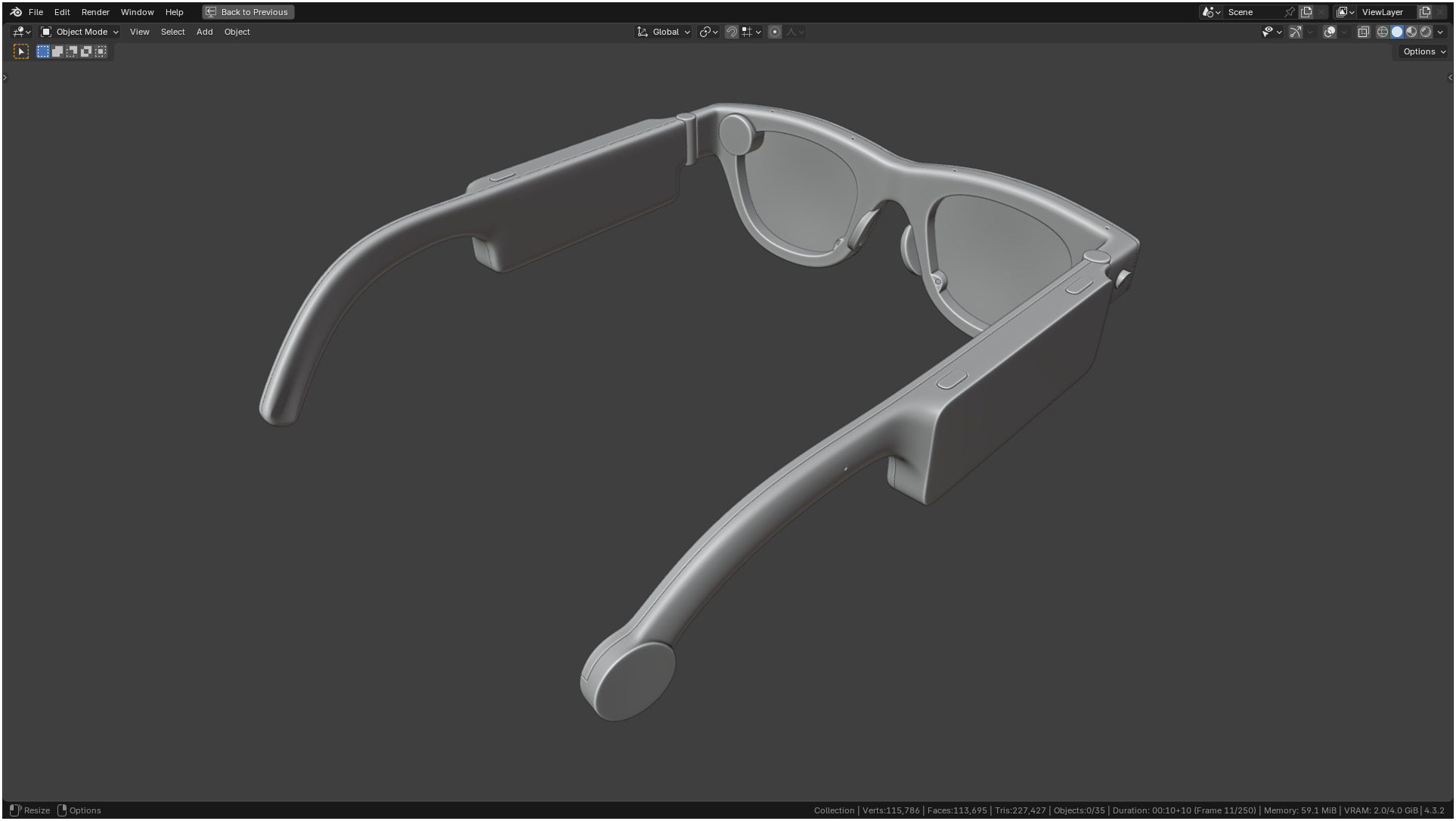 Aria Gen 2 Smart Glasses 3D model_11