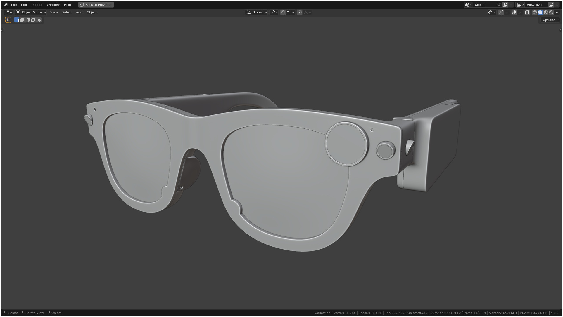 Aria Gen 2 Smart Glasses 3D model_16