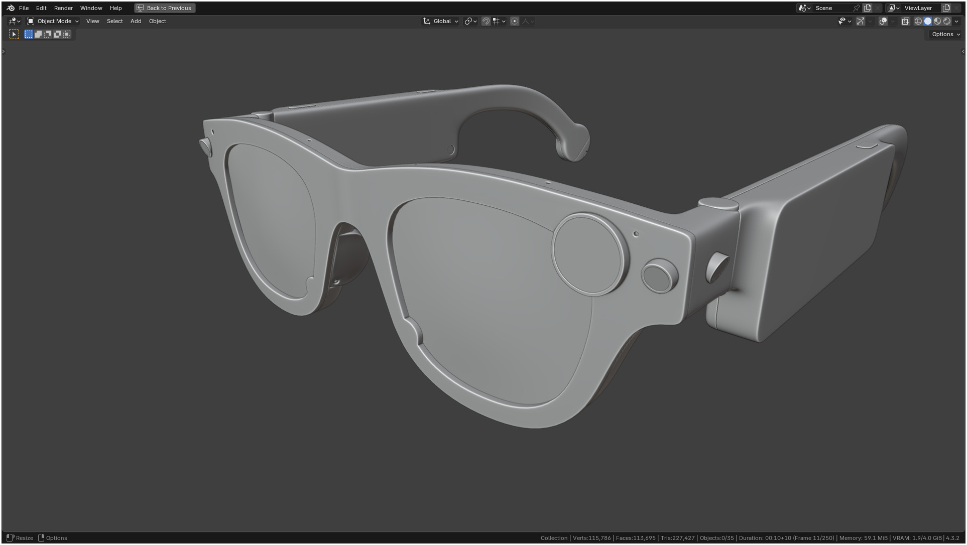 Aria Gen 2 Smart Glasses 3D model_6