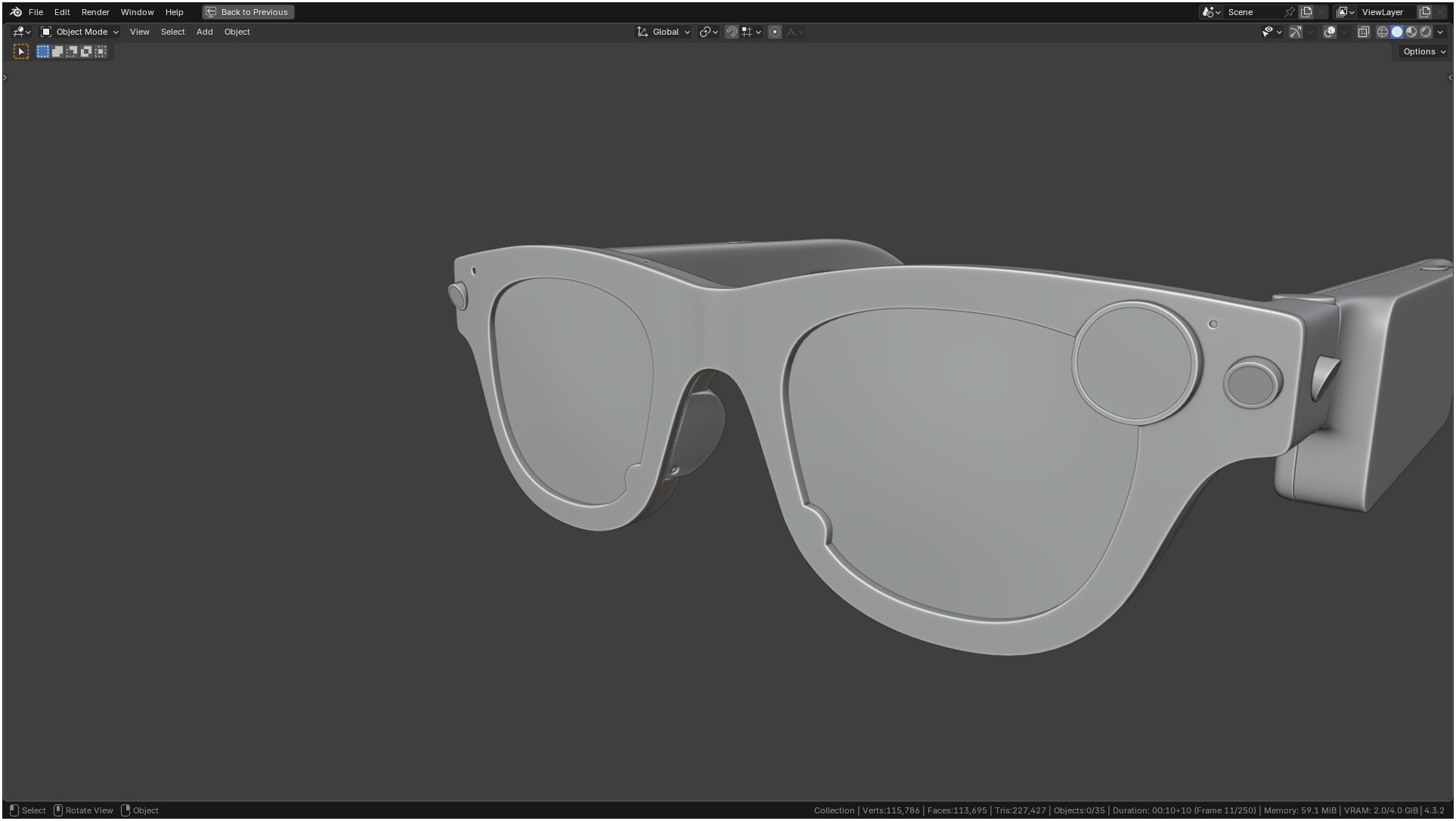 Aria Gen 2 Smart Glasses 3D model_12