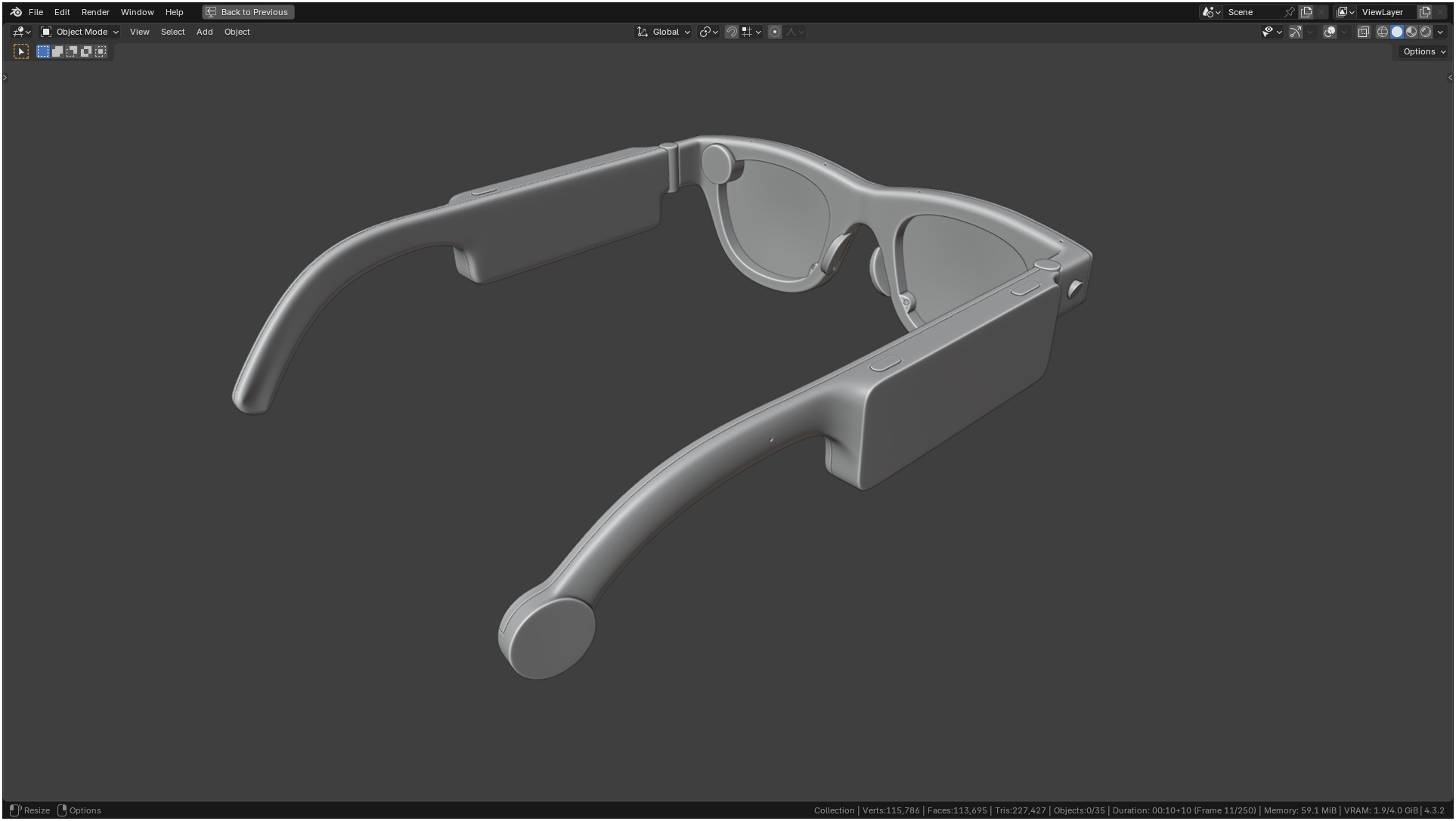 Aria Gen 2 Smart Glasses 3D model_8