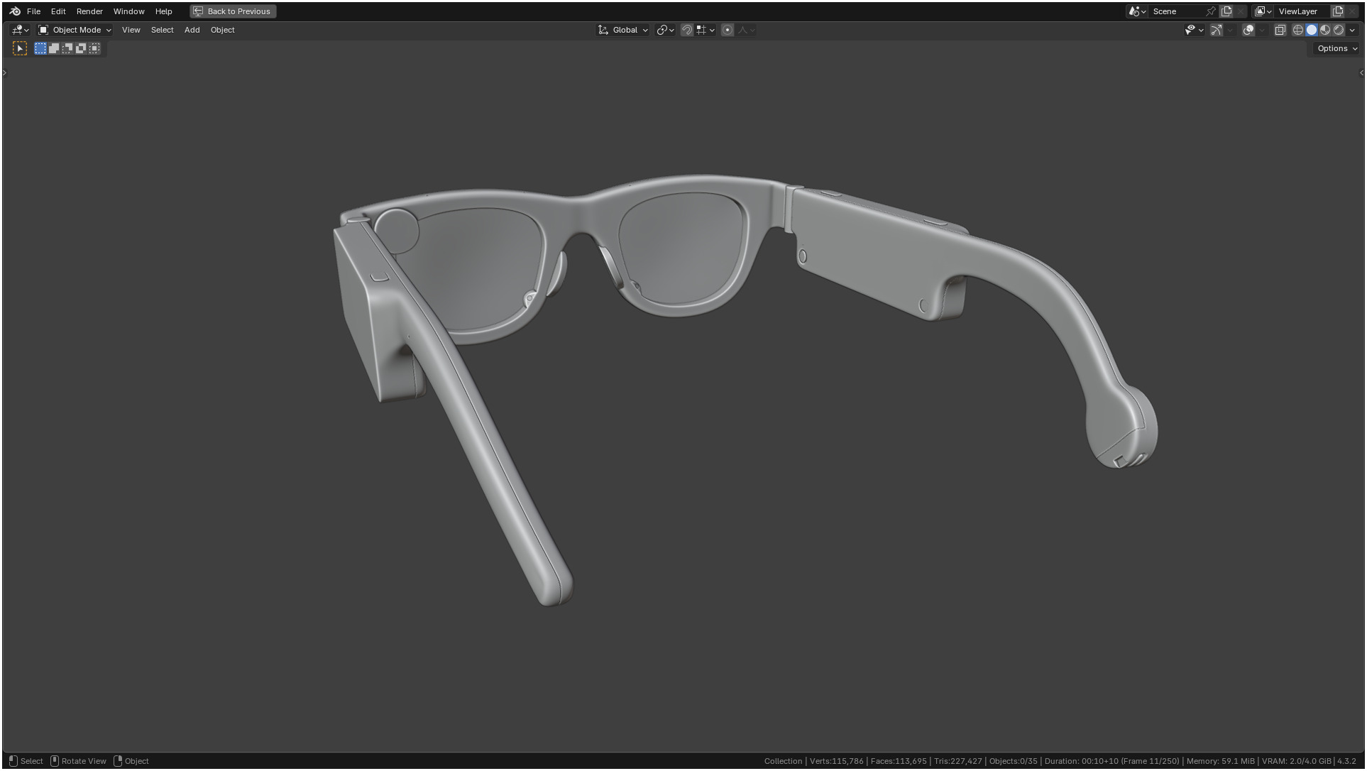 Aria Gen 2 Smart Glasses 3D model_7