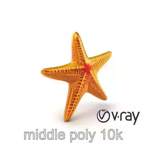 Textured Starfish Marine Creatures model pack Low-poly 3D model